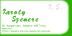 karoly szemere business card